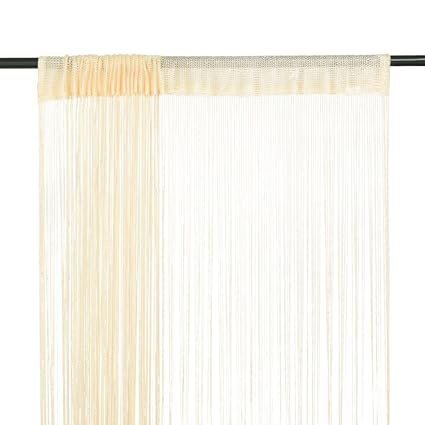 Vidaxl String Curtains 2 Pcs 100x250 Cm Cream Amazon Co Uk