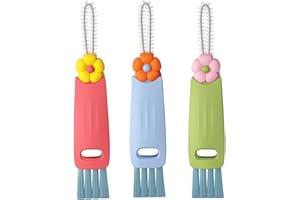 3 Pack 3-in-1 Cup Lid Cleaning Brush Set, Multifunctional Crevice Cleaner Tool for Bottle Gaps, Straw & Sealed Lid, Portable 