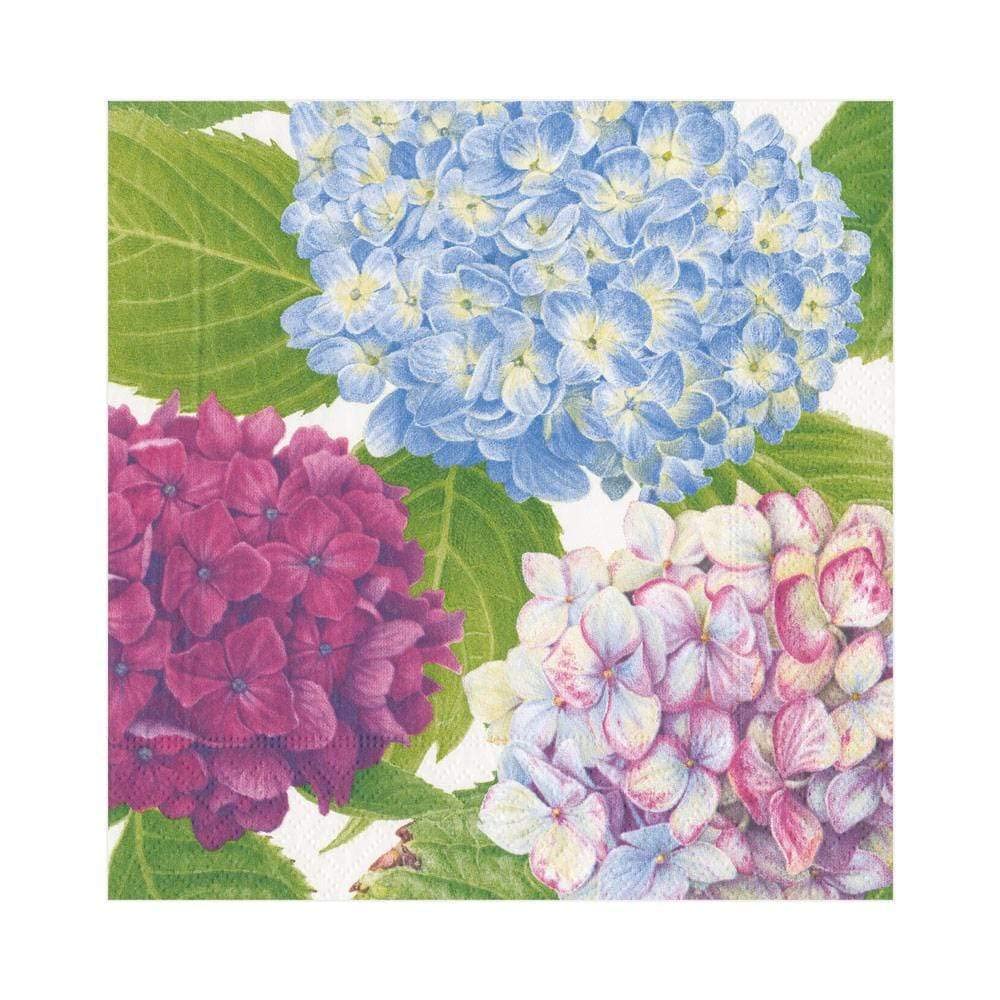 Caspari Entertaining with Hydrangea Garden Napkin Luncheon Paper, Blue, 16.5 x 16.5 x 3 cm