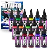 Mist 16 Color Set Premium Nail Art Polish Airbrush Paint Kit - Set 7-1 ounce