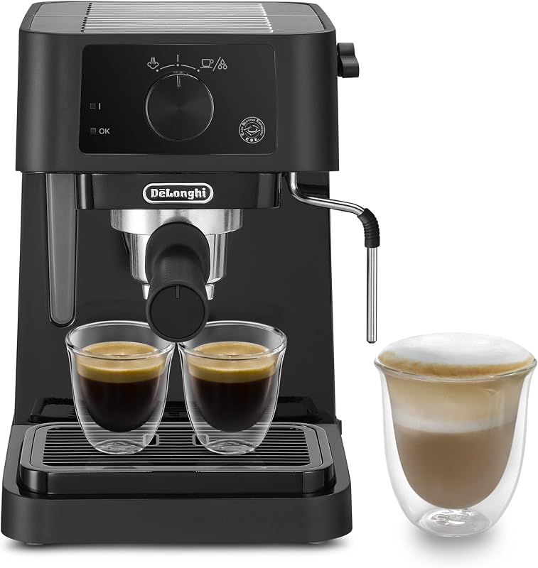 De'longhi stilosa advanced ec235.bk - cafeteira com bomba com pressão de 15 bar, 1100 w, 1l, preta