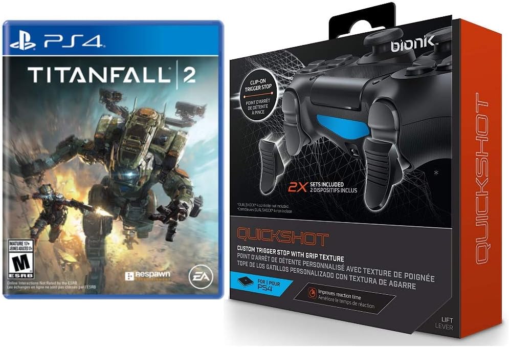 Titanfall 2 Game Bundle with Bionik Quickshot Custom Trigger Stop - PlayStation 4