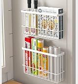 EigPluy 2 Pieces Kitchen Cabinet Door Storage Box White Self-Adhesive