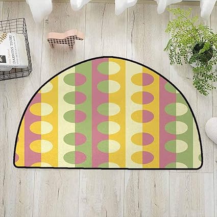 Amazon Com Lcxzjgk Bedroom Half Round Door Mat Abstract Retro