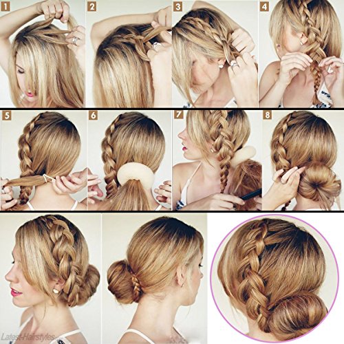 ClothoBeauty 1 piece Huge Extra Large Size Hair Bun Donut Maker, Ring Style Bun, Women Chignon Donut Buns Doughnut Shaper Hair Bun maker 6.3 inches (For Thick and Long Hair) (XX-Beige)