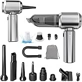 KedeeSparkle Handheld Car Vacuum Cordless, 22000PA Strong Suction Mini Vacuum Cleaner with 100,000 RPM Brushless Motor, 4-in-1 Portable Vacuum for Car Detailing, Camping, Home & Gift, Gray Silver