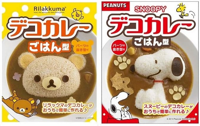 Amazon Co Jp 人気キャラクター デコカレー ごはん型 2種 セット スヌーピー リラックマ 日本製 ベビー マタニティ