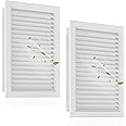 Zepoty 2-Pack Paintable Gable Vents - 12" x 18" Aluminum with Screen, Maximize Ventilation in Attics and Sheds, Vent Opening: 10" x 16"