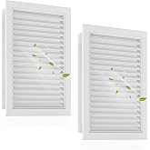 Zepoty 2-Pack Paintable Gable Vents - 12" x 18" Aluminum with Screen, Maximize Ventilation in Attics and Sheds, Vent Opening: 10" x 16"