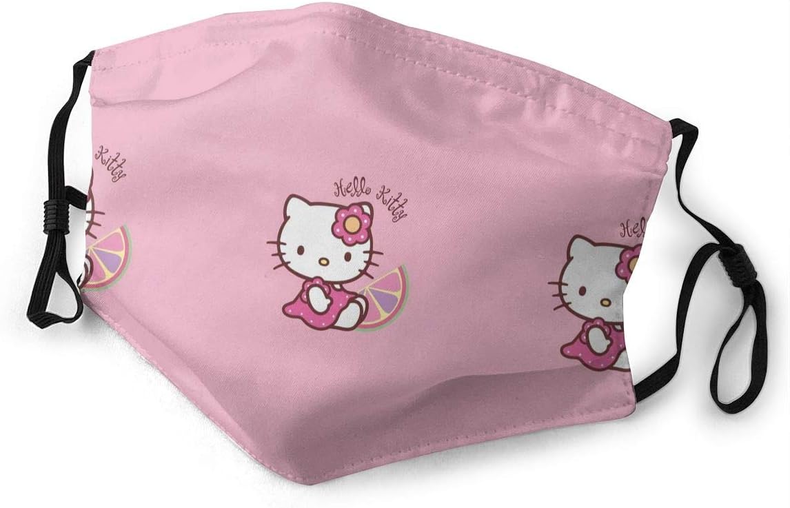 WRWDS Hello Kitty with Fruit Face Cover Protective Mouth Face Guard Anti Dust Reusable Face Shield