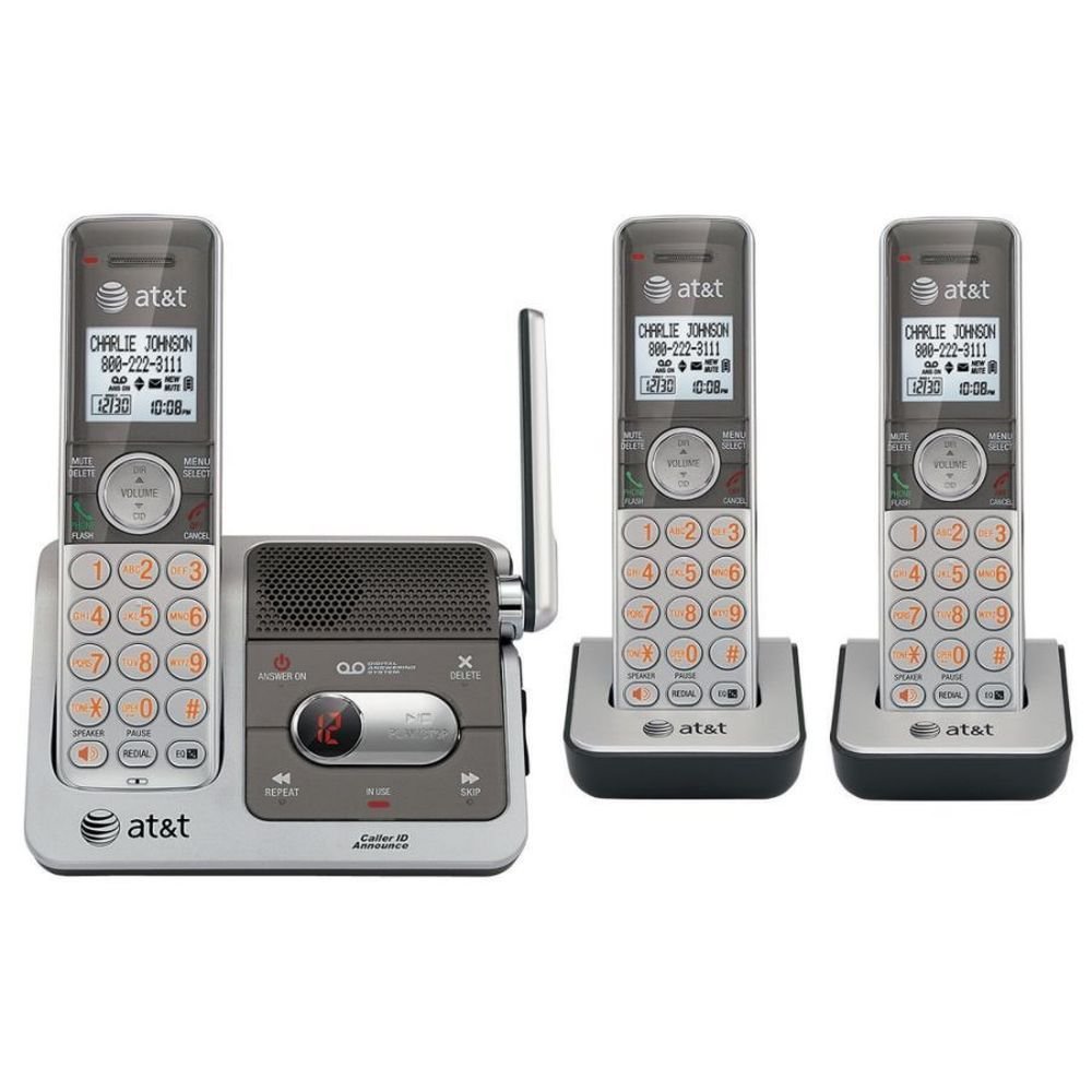 Amazon.com: AT&T CL82401 DECT 6.0 Cordless Phone, Silver/Grey, 4 Handsets:  Electronics