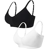 Komfokore Seamless Bra for Women Stretch Wireless Bras Underarm Smoothing Bras