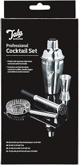 Tala Barware 4 Piece Cocktail Set Stainless Steel 500ml Shaker Jigger Muddler