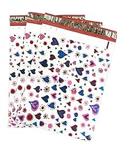 10x13 (100) Blue Pink Hearts Designer Poly Mailers Shipping Envelopes Boutique Custom Bags By ValueMailers (10