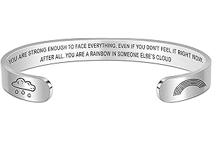 Btysun Bracelets for Women Mothers Day Bracelet Gifts from Daughter Inspirational Gifts for Women Graduation Gifts for Her Motivational Birthday Cuff Bangle Friendship Personalized Mantra Jewelry…