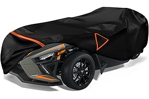 SAPUBK Waterproof Go Kart Cover Compatible with 2015-2022 Polaris Slingshot Base/S/SL/SL LE/SLR/SL Icon Series/SLR Icon Series/R/R LE Model Without Roof