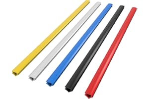 NVAXQF 8 Meters Dust Protection Soft Cover Seal Strip,6mm Slot 20 Series Aluminum Extrusion Profile Flat Seal Strip,Black/Silver/Blue/Red/Yellow Seal Strip (Blue)
