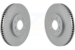 GENIUS Front Coated Disc Brake Rotors Pair For Cadillac CTS With Standard Suspension KG-100026