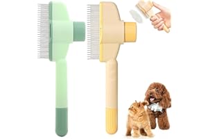 Cat Brush Nuvopet Brosse Pet Grooming Comb Gentle Deshedding Tool with Dual-Length Teeth Effective Hair Remover for Pets Cats