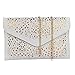 Women's Envelope Wedding Party Purses Chain Shoulder Bag Evening Day Clutch Bag for Ladies (White)