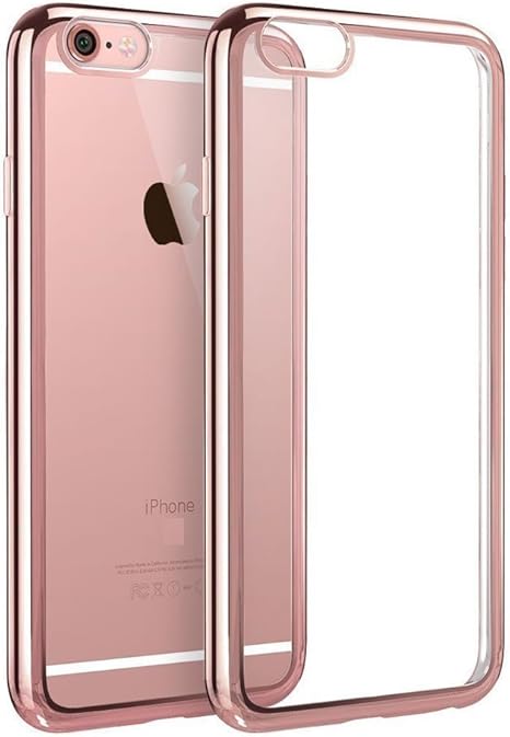 Ss Tech Case For Iphone 8 Iphone 7 Rose Gold Bumper Case Ultra Thin Soft Gel Clear Back Tpu Side Colour Chrome Case For Apple Iphone 8 Iphone 7 4 7 Inch Amazon Co Uk Electronics
