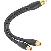 AudioQuest Y splitter - one RCA male to two RCA female 6in (15.24cm) cable
