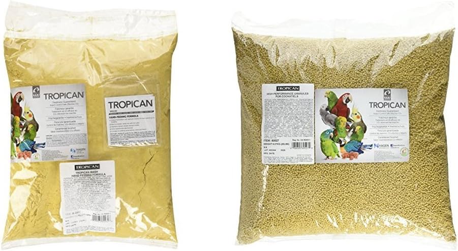 Tropican Breeding Mash 5kg and Hari Tropican Cockatiel High Perf Granules 9.07kg
