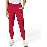 W123 Women's Comfort Waist Cargo Jogger Scrub Pant