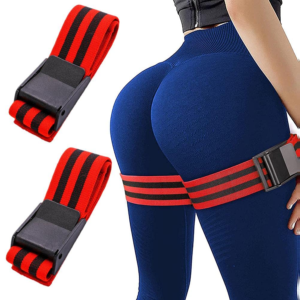 Yolluu (2PC), Exercise Bands for Quads, Hamstrings, Calves - Portable, High Elasticity, Ideal for Fitness, Yoga, Pilates