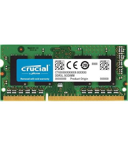 Crucial Technology 8GB Kit (4GBx2), 204-pin SODIMM, DDR3 PC3-8500