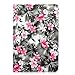 Cellularvilla 360 Degree Rotating Black Pink Flower Pu Leather Smart Case Cover with Auto Sleep/Wake Feature Compatible with Apple iPad Air/iPad Air 2 (2014 Release)