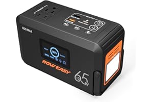 HOWEASY Portable Power Station,135W(270W Peak) Solar Generator,Power Bank with AC Outlet and 65W PD Output,98Wh Lithium Battery Backup with LED Light for Camping, Home Backup Outdoor Emergency