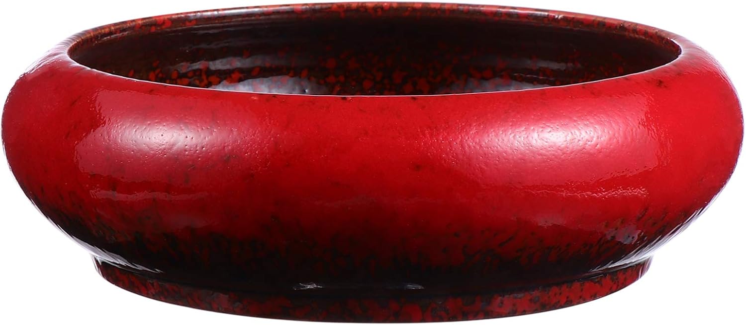 YARNOW Große Runde Saftige Pflanzer Schüssel Vintage Keramik Glasierte