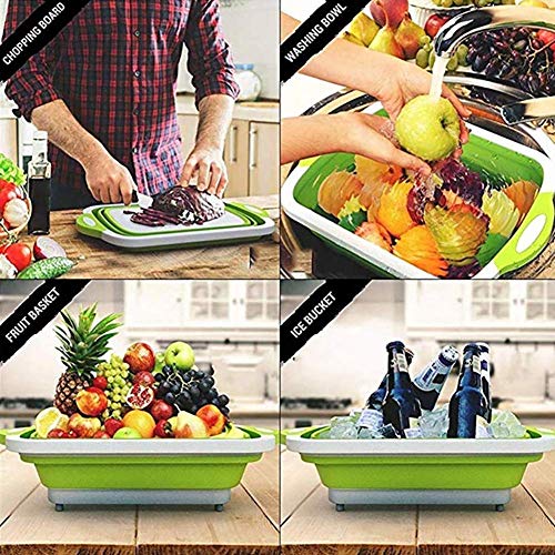 elabo Collapsible Cutting Board with Dish Tub, Spacesave Folding