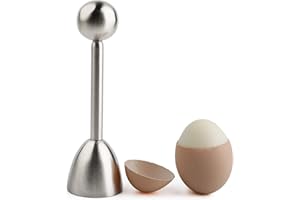 Egg Cracker Topper Cutter for Soft Boiled Eggs Stainless Steel Shell Remover Separator Kitchen Tool