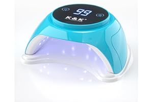 K&K UV LED Nail Lamp, UV Light Dryer for Nails Gel Polish with 24 Beads 4 Timer, Professional for Home Salon Nail Art Tools
