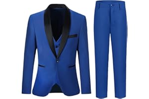 SHINFAN Boys Suit for Toddler Tuxedo Kids Formal Suits Set 5 Pieces Wedding Outfit