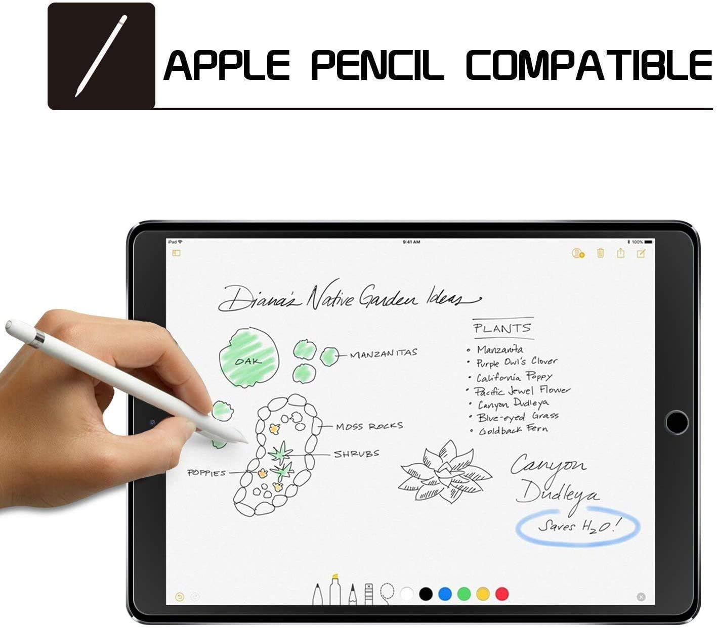 New iPad 9.7" (2018 & 2017) / iPad Pro 9.7 / iPad Air 2 / iPad Air Screen Protector, SPARIN Tempered Glass Screen Protector - Apple Pencil Compatible / High Definition / Scratch Resistant: Computers & Accessories