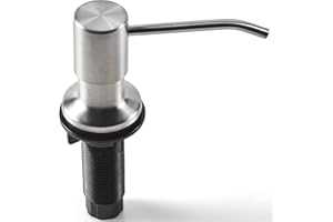 Soap Dispenser for Kitchen Sink (Brushed Nickel), Fits 1 to 1.25-inch Holes, Built-in Stainless Steel Pump, Easy Installation