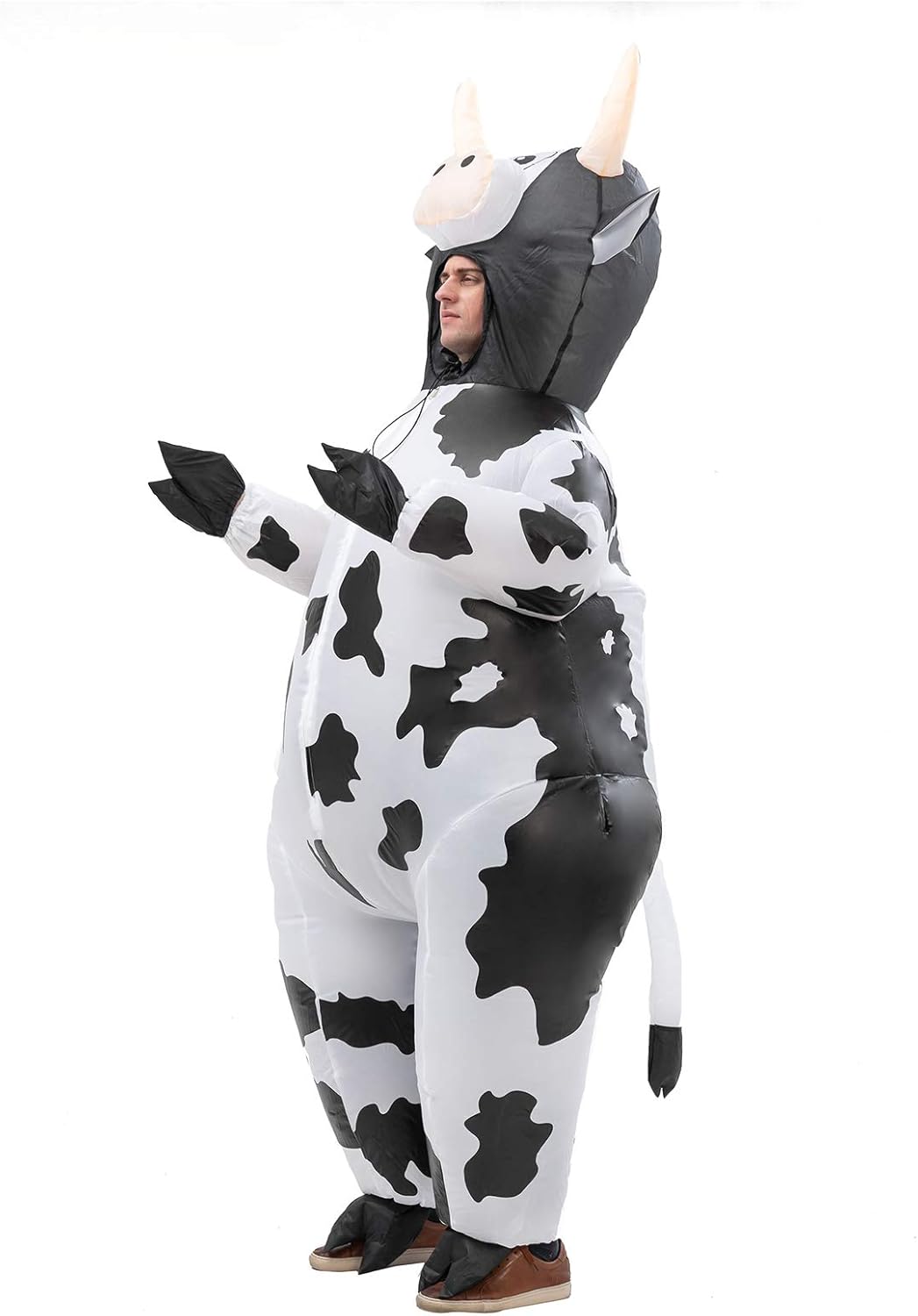 Inflatable Costume Cow Game Adult Funny Blow up Suit Halloween Cosplay Party Clothing