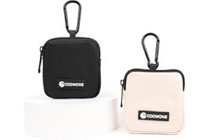 COOWONE Dog Treat Pouch 2 PCS, Waterproof Small Dog Treat Bag for Leash, Hands Free Dog Walking Bag with Carabiner, Dog Poop Bag Holder for Pet Puppy Travel or Outdoor Use, Zipper Closure to Avoid Spilling