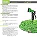 Expandable Garden Hose - 50 ft. Retractable, Lightweight & Flexible - 8 Pattern Function Watering Nozzle Gardening Spray Included - Enhanced Brass Fitting Connectors - Free Hanger & Storage Holder