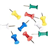 Amazon Basics Push Pins Tacks, Assorted Colors, Steel Point, 200-Pack