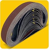 21 Pcs 1-1/2 x 30 Inch Assorted Aluminum Oxide Belt Sander Sanding Belt - 3 Each of 40/60/80/120/150/240/400 Grits