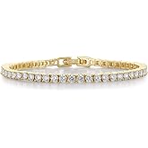 Pearich 14K Gold Filled Tennis Bracelet for Women-3mm,4mm 5mm CZ Stone Classic Gold Bracelet for Women, Valentines, Mothers, Christmas Jewelry Gift for Women