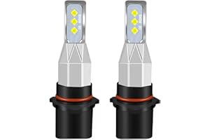 HOCOLO 2x L2 PSX26W 6000K Fog Light Bulbs Set, 6000LM 6-2525-SMD Ceramic Lamp Beads, Plug and Play Fog Lamps Replace Bulb for Cars Vehicle ATV/UTV OFF ROAD LIGHT (White, PSX26W)