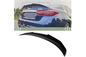 Syon Auto FITS 2014-2021 INFINITI Q50 GLOSSY BLACK PSM STYLE HIGHKICK DUCKBILL TRUNK SPOILER