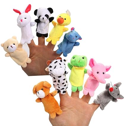 DishyKooker 10PCS/Set Children Finger Doll Baby Storytelling Partner Plush Toy with Random Style for Toy Child