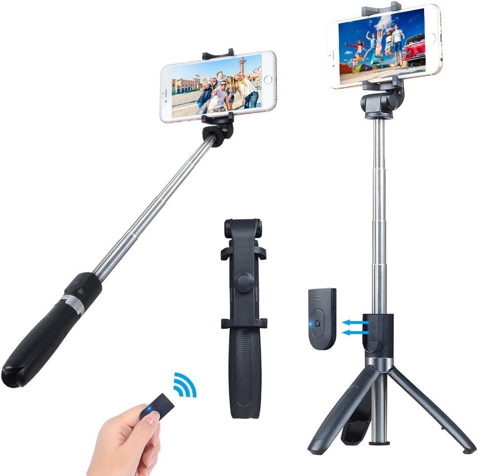 MIAO LAB Selfie Stick Extendable Monopod with Wireless Remote and Tripod Stand 360 Degree Rotation Phone Holder for iPhoneX /iPhone8 /8Plus/iPhone7/iPhone7Plus/Galaxy Note8/S8 and More