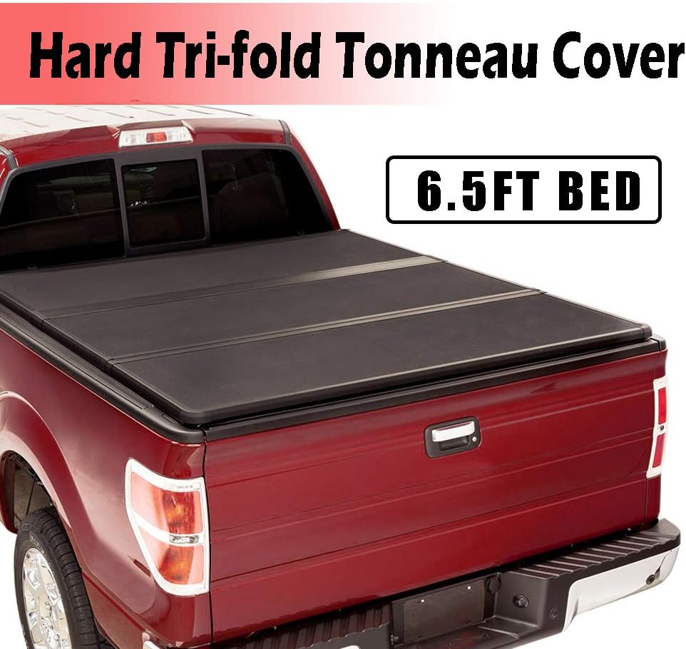Amazon Com Fit 2007 2020 Toyota Tundra 6 5ft 78 Bed Cover Hard Tri Fold Truck Bed Tonneau Cover Hard Solid Truck Bed Cover For 2007 2020 Toyota Tundra 6 5ft 78 Bed Easy To Install Automotive